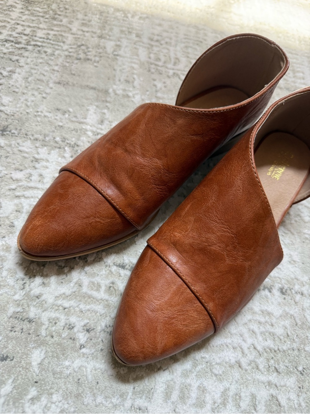 Catherine Malandrino Cognac D'Orsay Pointed Flats